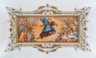 İnanılmaz tavan fresk, Roma'daki Barberini Sarayı, İtalya.