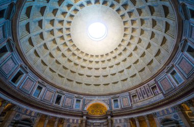 Roma, İtalya'daki Panteon'un kubbesi. Eylül-15-2017