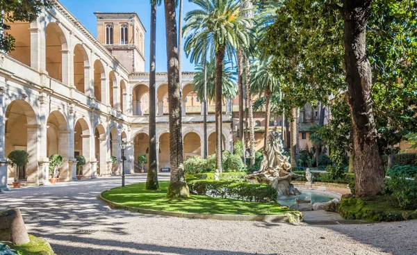 Chiostro Palazzetto Venezia Una Mattina Sole Roma Febbraio 2017 — Foto Stock