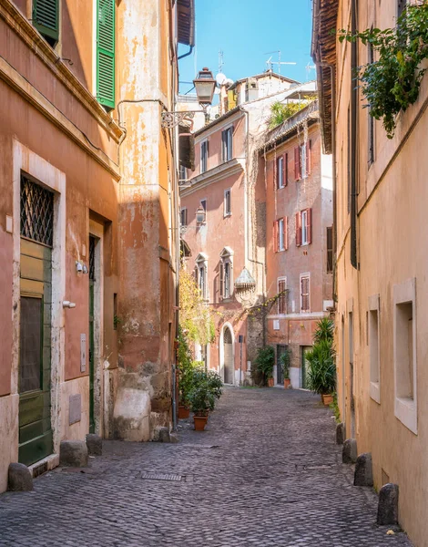 Malebné Rione Trastevere Létě Ráno Římě Itálie — Stock fotografie