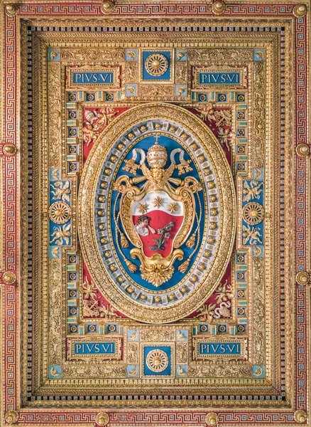 Papst Pius Wappen Der Basilika Des Heiligen John Lateran Rom — Stockfoto