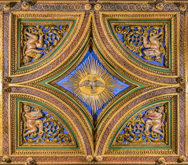 Taube Des Heiligen Geistes Das Gewölbe Der Kirche Von San — Stockfoto