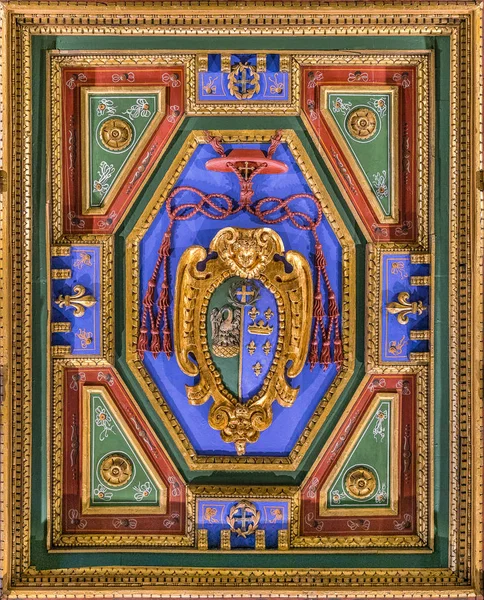 Cardinal Giulio Antonio Santori Coat Arms Church San Girolamo Della — Stok fotoğraf