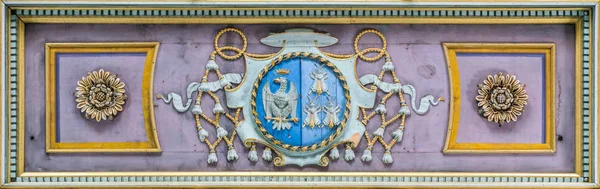 Cardinal Coat Arms Ceiling Basilica Saint Lawrence Lucina Rome Italy — Stock Photo, Image