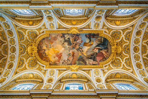 Soffitto Della Chiesa San Luigi Dei Francesi Roma Italia Novembre — Foto Stock