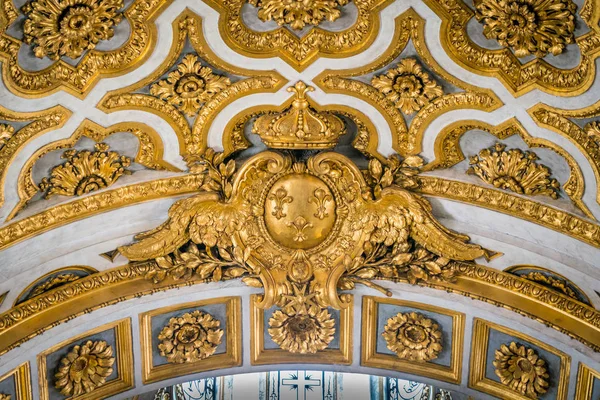 Escudo Oro Francia Iglesia San Luis Francia Roma Italia Noviembre — Foto de Stock