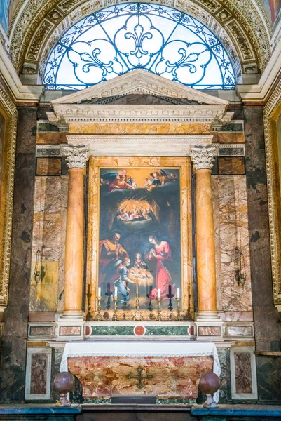 Nativity Målning Kyrkan Saint Louis Franska Rom Italien November 2017 — Stockfoto