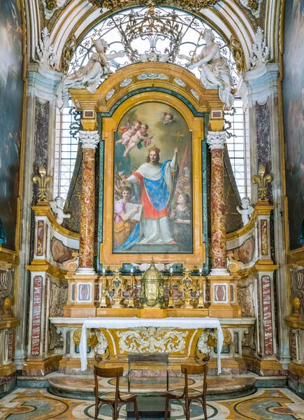 Saint Louis Der Französischen Kapelle Der Gleichnamigen Kirche Rom Italien — Stockfoto