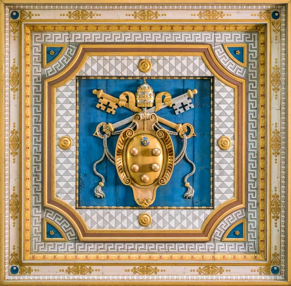 Medici Popes Znak Pro Zbraně Stropě Kostela San Martino Monti — Stock fotografie