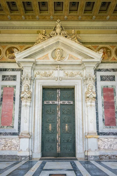 Entrada Principal Basílica San Pablo Fuera Las Murallas Roma Italia —  Fotos de Stock