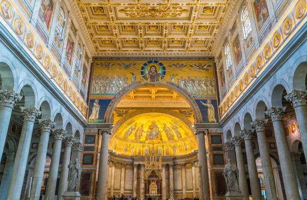 Критий Вид Базиліки Святого Павла Стінами Римі Італія Жовтень 2017 — стокове фото