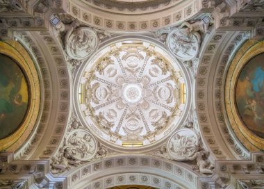 San Sebastiano Fuori Le Mura Bazilikası Albani Şapeli, Roma, İtalya. Mart-02-2019