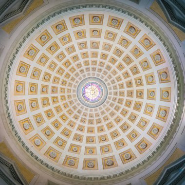 Roma'da Santa Maria degli Angeli e dei Martiri Bazilikası Kubbesi, İtalya. Nisan-13-2019