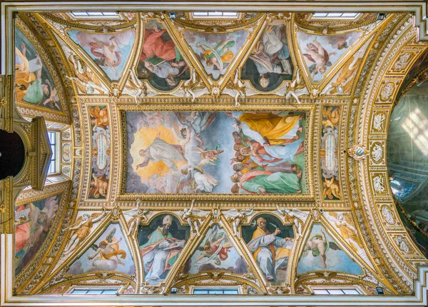 Sklepienie Wniebowstąpieniem Chrystusa Przez Cristoforo Casolani Kościele Santa Maria Monti — Zdjęcie stockowe