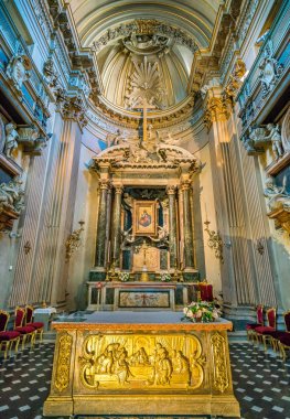 Santa Maria dei Miracoli Kilisesi Piazza del Popolo, Roma, İtalya. Nisan-30-2018