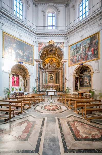 Belső Kilátás Santa Maria Della Pace Barokk Templom Piazza Navona — Stock Fotó