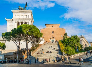 Ara Çölya'daki Santa Maria Bazilikası, Roma, İtalya. Kasım-11-2017