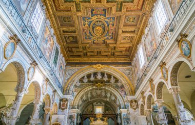 Basilica of Santa Maria in Ara Coeli, Rome, Italy. November-11-2017 clipart