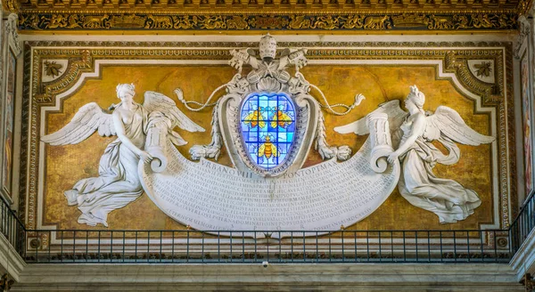 Counterfacade Angles Supporting Barberini Emblem Designed Bernini Basilica Santa Maria — Stock Photo, Image