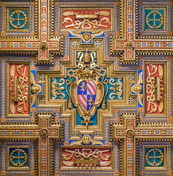 Papa Pío Escudo Armas Basílica Santa María Trastevere Roma Italia — Foto de Stock