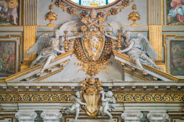 Papa Clement Viii Aldobrandini arması Roma'da Santa Maria Maggiore Bazilikası, İtalya. Nisan-07-2018