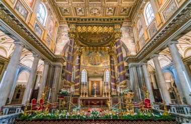 Roma'daki Santa Maria Maggiore Bazilikası, İtalya. Nisan-07-2018