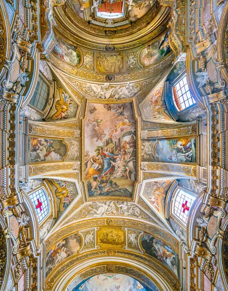 Volta Con Affreschi Michelangelo Cerruti Nella Chiesa Santa Maria Maddalena — Foto Stock