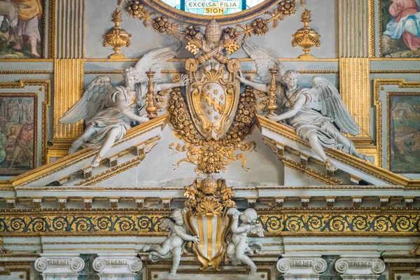 Påven Clement Viii Aldobrandini Vapen Basilikan Santa Maria Maggiore Rom — Stockfoto