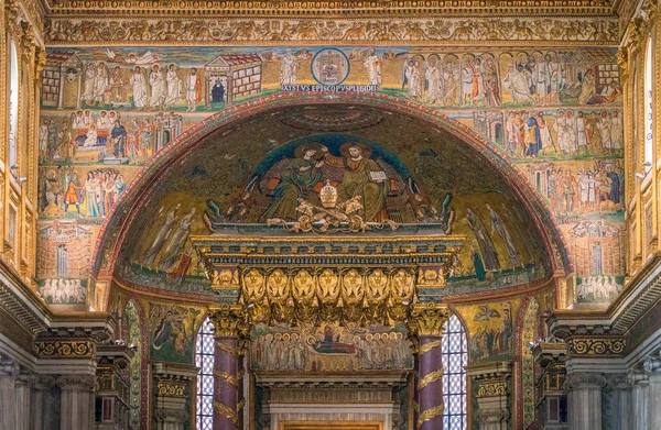 Absydy Bazyliki Santa Maria Maggiore Rzymie Włochy Kwiecień 2018 — Zdjęcie stockowe
