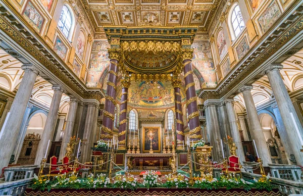 Bazylika Santa Maria Maggiore Rzymie Włochy Kwiecień 2018 — Zdjęcie stockowe