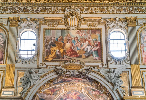 Affresco Sul Lato Della Navata Principale Nella Basilica Santa Maria — Foto Stock