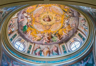 Roma'daki Santa Prudenziana Bazilikası'nın kubbesi, İtalya. Mart-25-2018