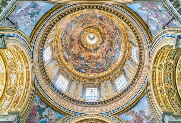 Incrível Cúpula Igreja Sant Angese Agone Roma Itália Aprile 2018 — Fotografia de Stock