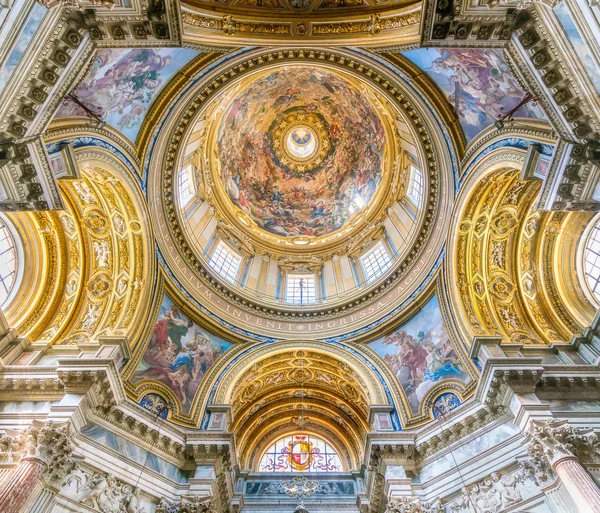Dôme Étonnant Dans Église Sant Angese Agone Rome Italie Avril — Photo