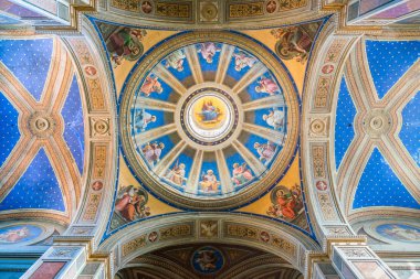 The dome of the Church of Sant'Agostino in Rome, Italy. April-07-2018  clipart