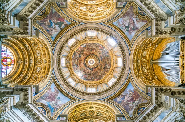 Incrível Cúpula Igreja Sant Angese Agone Roma Itália Aprile 2018 — Fotografia de Stock