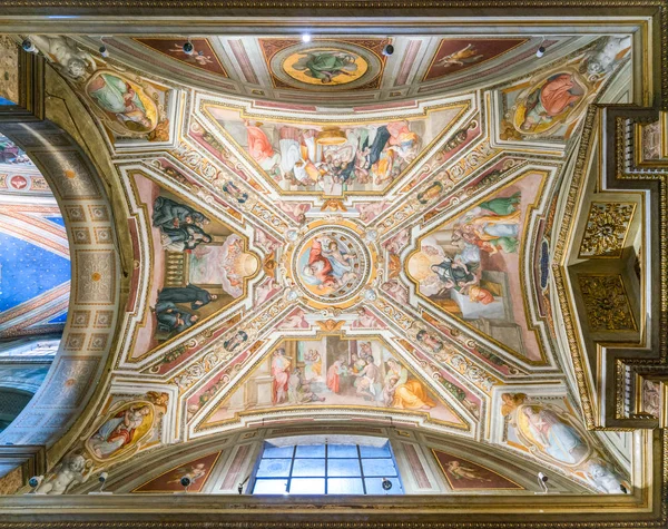 Stropní Freska Ricci Kapli Svaté Monica Kostel Sant Agostino Římě — Stock fotografie