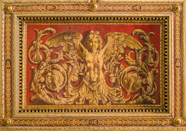 Roma, İtalya'da Saints Cosma e Damiano tavanından detay. Mart-25-2018