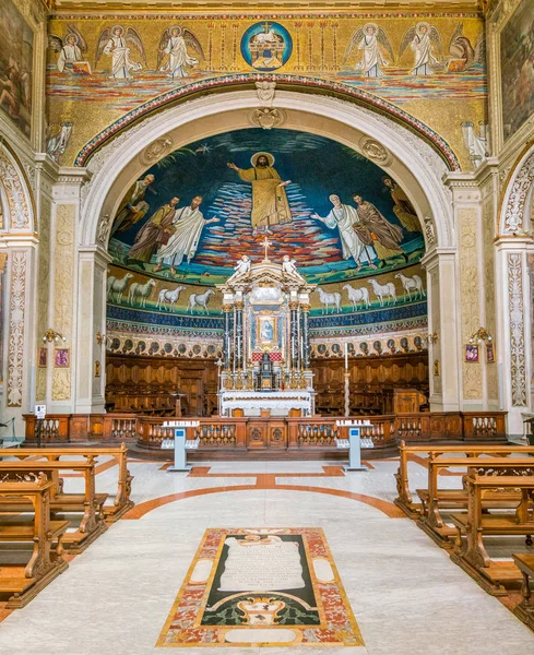 Kerk Van Heiligen Cosma Damiano Rome Italië Maart 2018 — Stockfoto