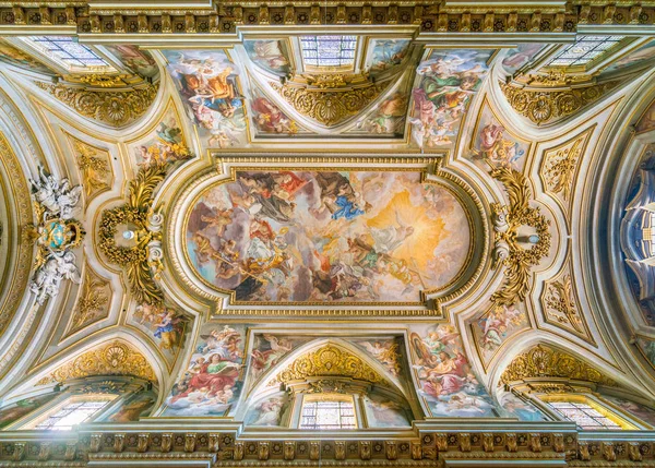 Fresco Com Triunfo Ordem São Francisco Giovan Battista Gaulli Basílica — Fotografia de Stock