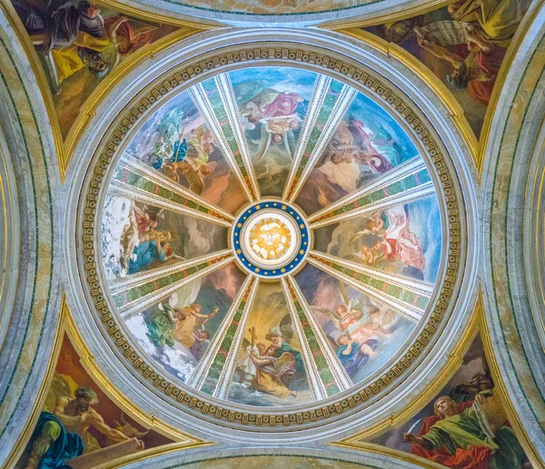 Cupola Una Cappella Laterale Nella Chiesa Sant Ignazio Loyola Roma — Foto Stock