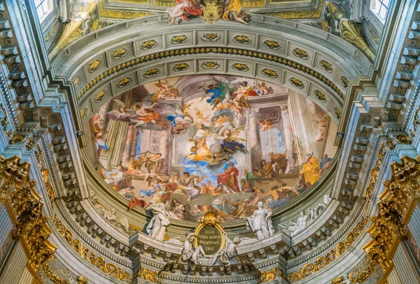 Апсида Андреа Pozzo Церкві Святого Ігнатія Лойола Римі Італія Квітень — стокове фото