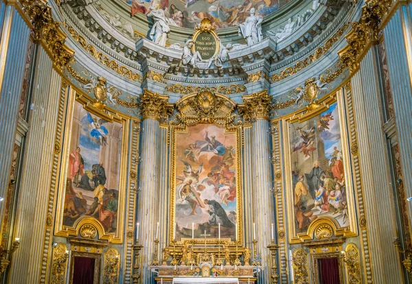 Altar Principal Com Cenas Vida Santo Inácio Por Andrea Pozzo — Fotografia de Stock