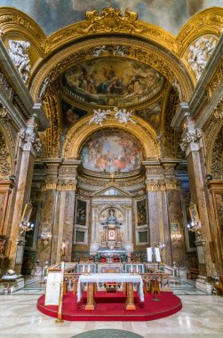 Capite'deki San Silvestro Bazilikası, Roma, İtalya. Nisan-10-2018