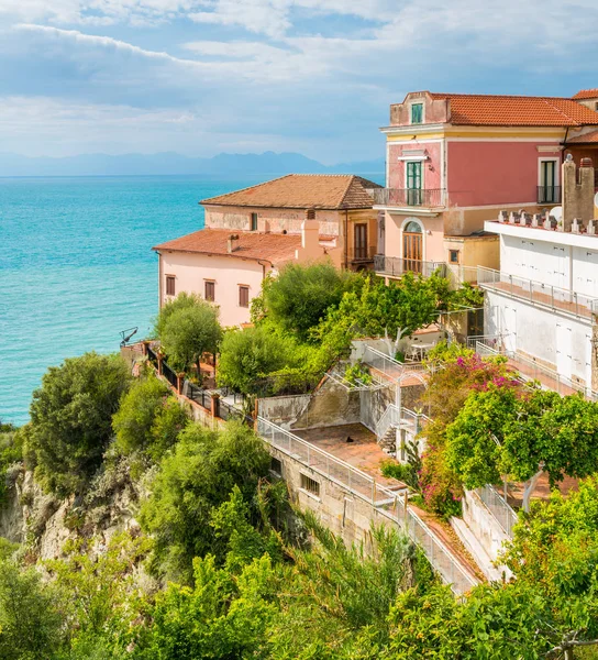 Panoramisch Uitzicht Agropoli Met Zee Achtergrond Cilento Campania Zuid Italië — Stockfoto