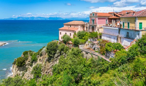 Panoramisch Uitzicht Agropoli Met Zee Achtergrond Cilento Campania Zuid Italië — Stockfoto