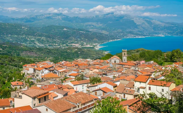 Panoramisch Uitzicht San Giovanni Piro Provincie Salerno Campania Zuid Italië — Stockfoto