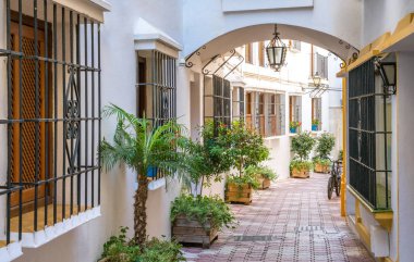 Marbella eski şehir pitoresk görme, Malaga eyaleti, İspanya.