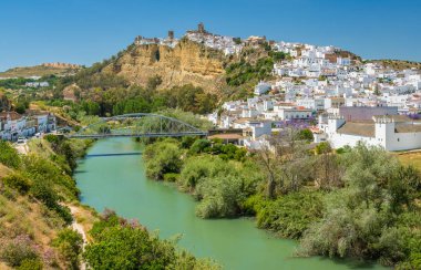 Scenic sight in Arcos de la Frontera, province of Cadiz, Andalusia, Spain. clipart