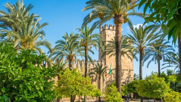 Hermoso Alcázar Los Reyes Cristianos Córdoba Andalucía España — Foto de Stock